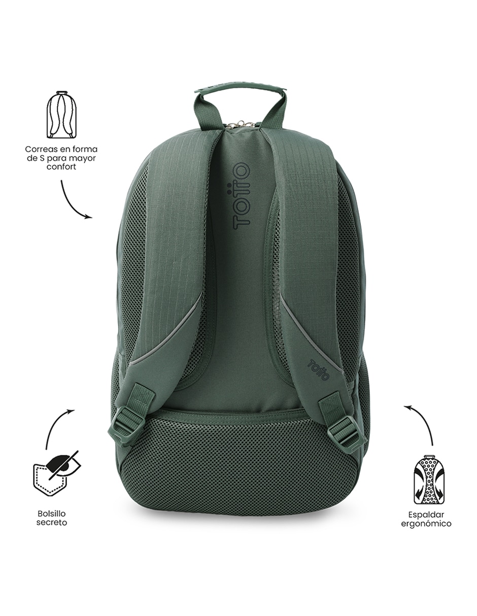 Mochila con portalaptop totto cambri impermeable unisex