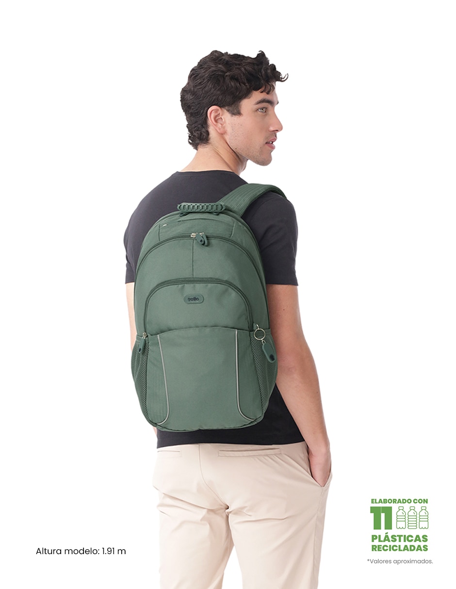 Mochila con portalaptop cambri impermeable unisex