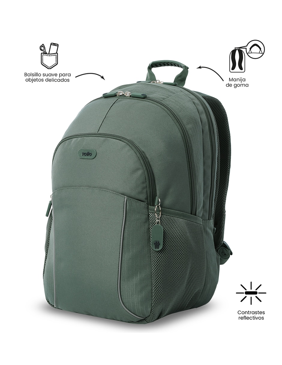 Mochila con portalaptop totto cambri impermeable unisex