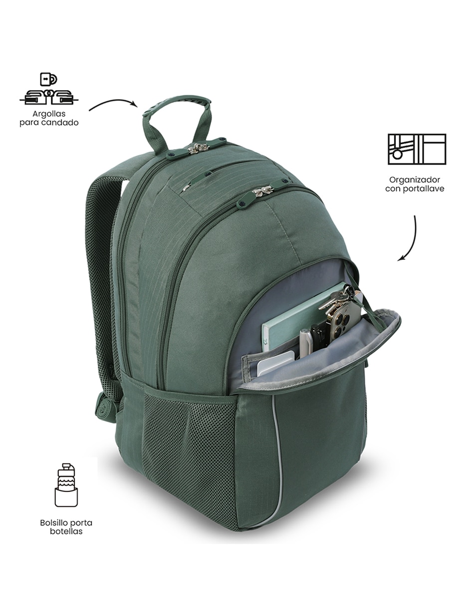 Mochila con portalaptop totto cambri impermeable unisex