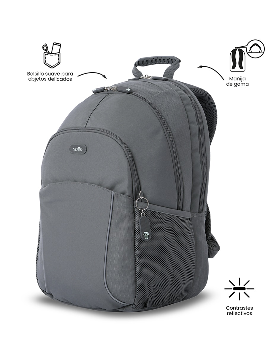 Mochila con portalaptop cambri impermeable unisex 6