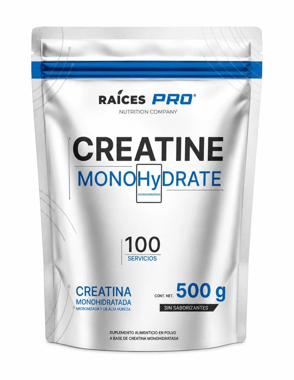 Creatina Monohidratada Raíces Pro de 500 g