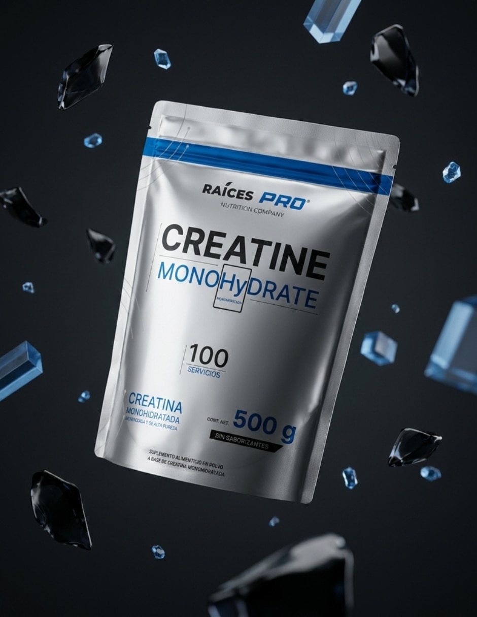 Creatina Monohidratada Raíces Pro de 500 g