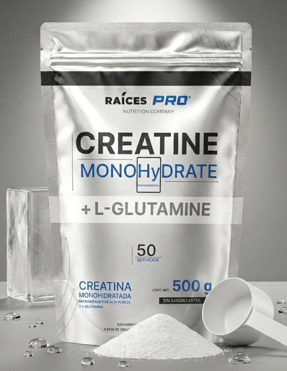 Creatina Monohidratada + L-Glutamine de 500 g 2