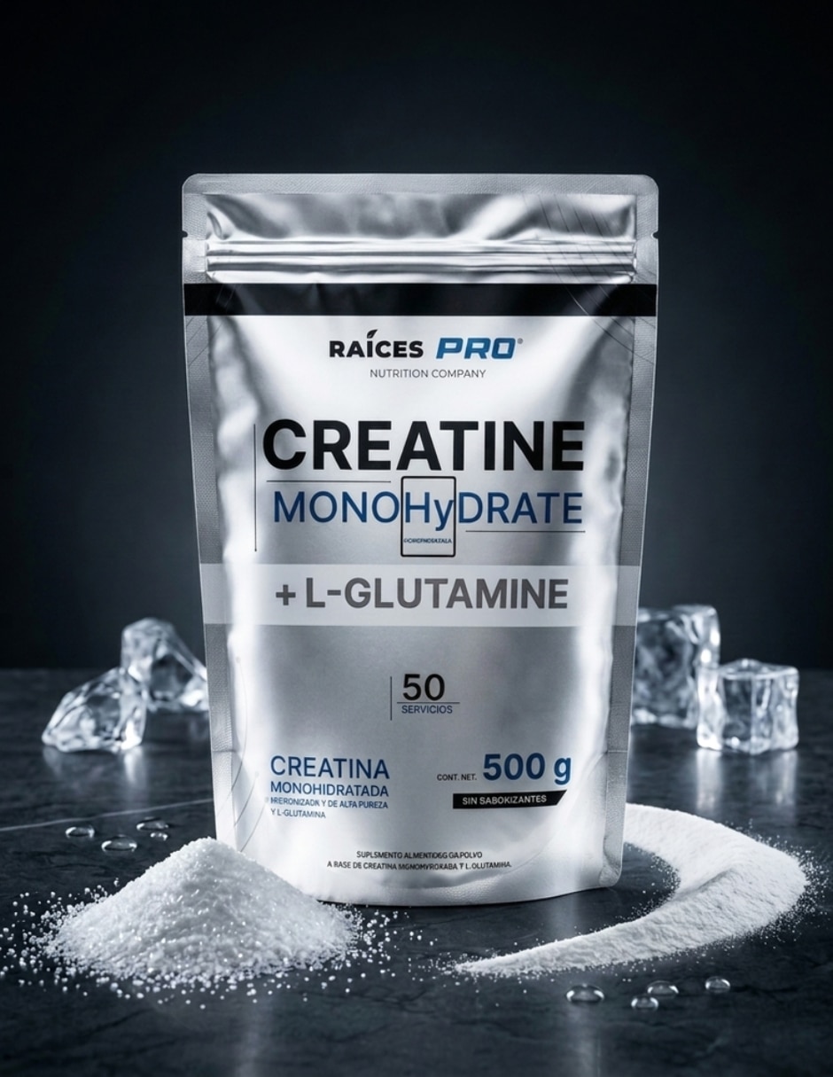 Creatina Monohidratada + L-Glutamine de 500 g 3