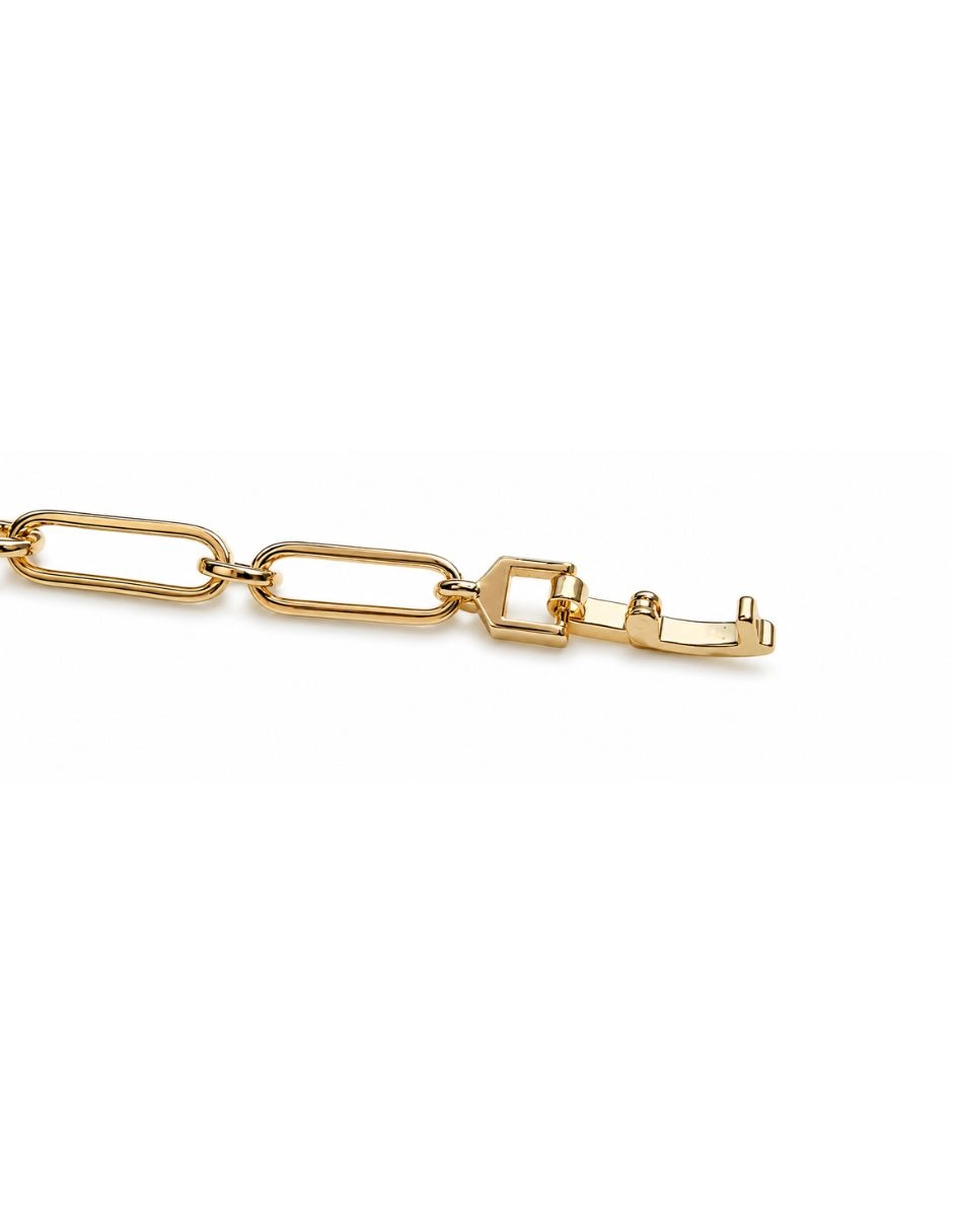 Pulsera de oro laminado con Zirconia cúbica 14 k acabado brillante 5
