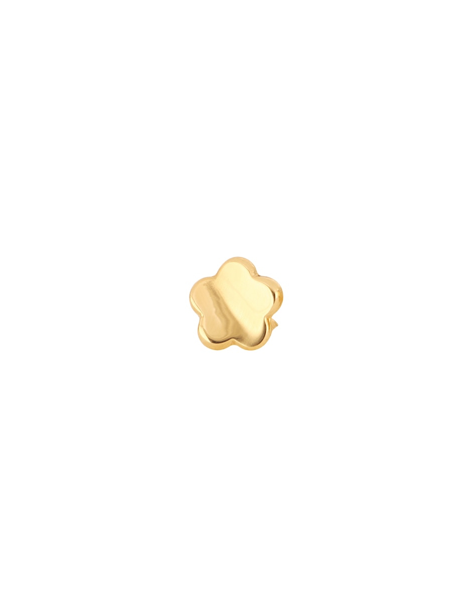 Broqueles de flor Dinasti de oro amarillo 14 k