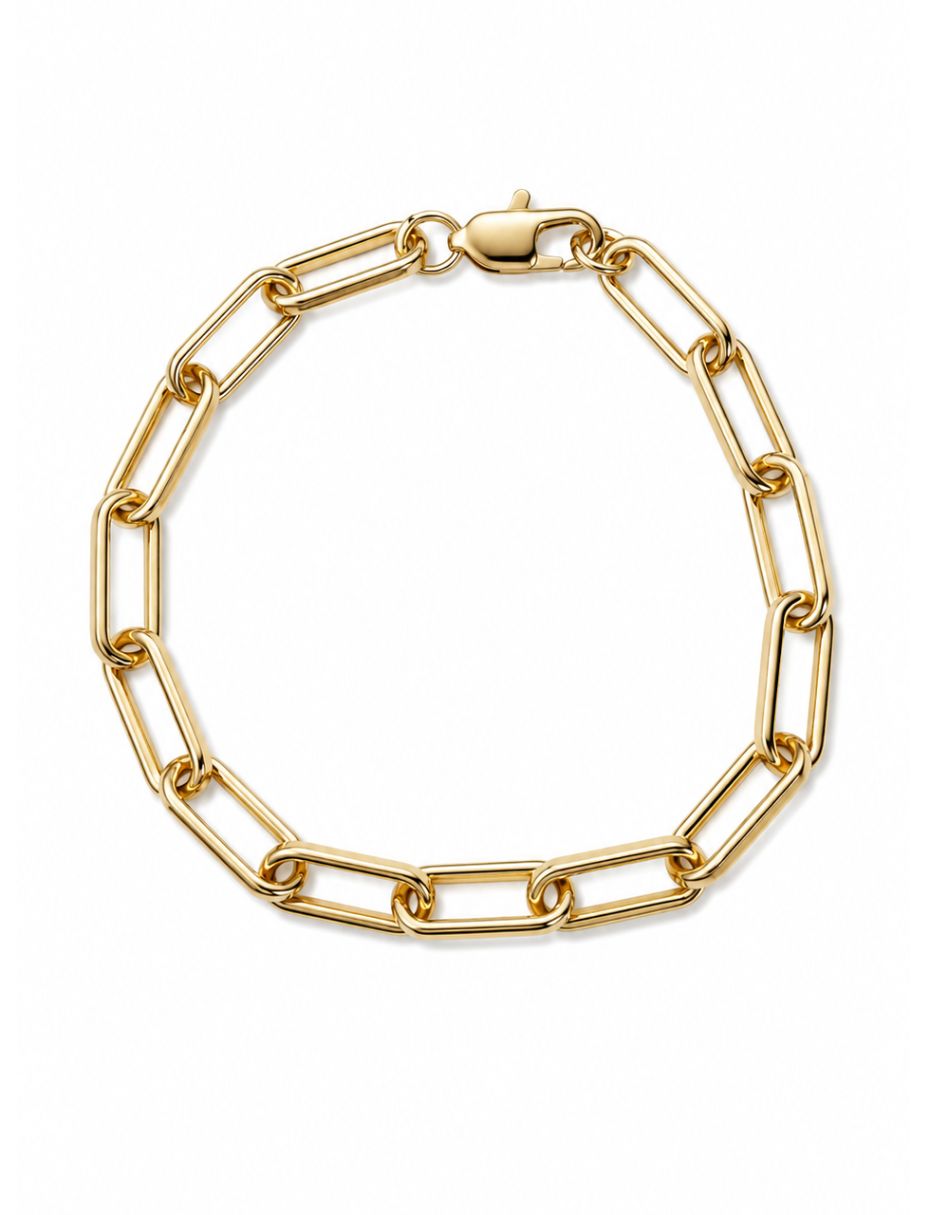 Pulsera de oro laminado 14 k acabado brillante Pulsera de oro laminado 14 k acabado brillante