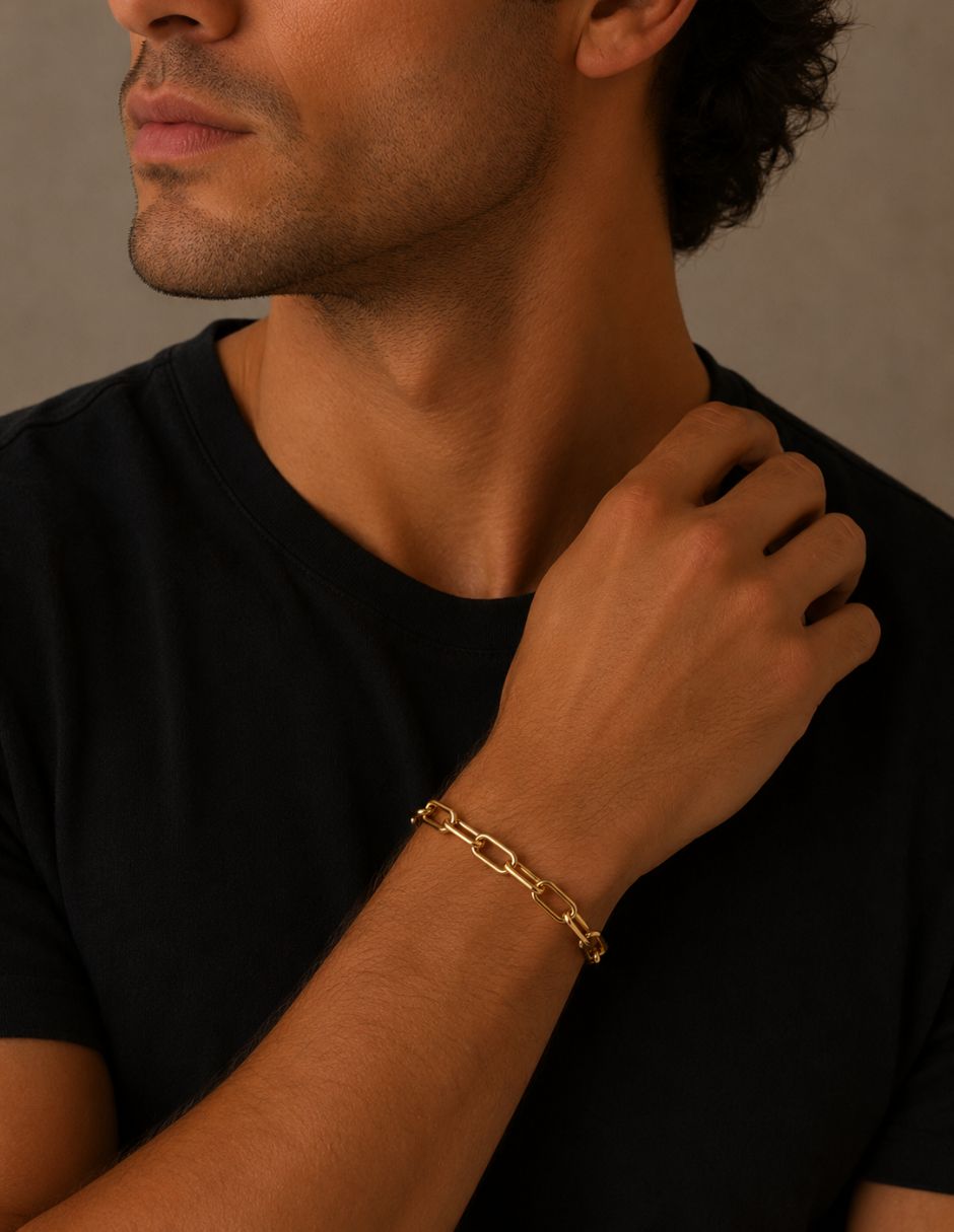Pulsera de oro laminado 14 k acabado brillante 3
