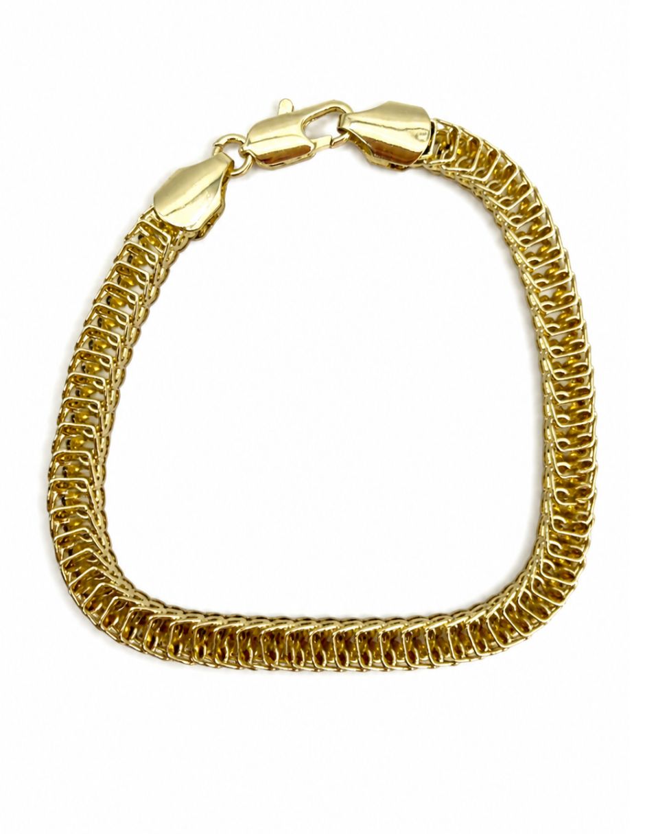 Pulsera de oro laminado 14 k acabado brillante