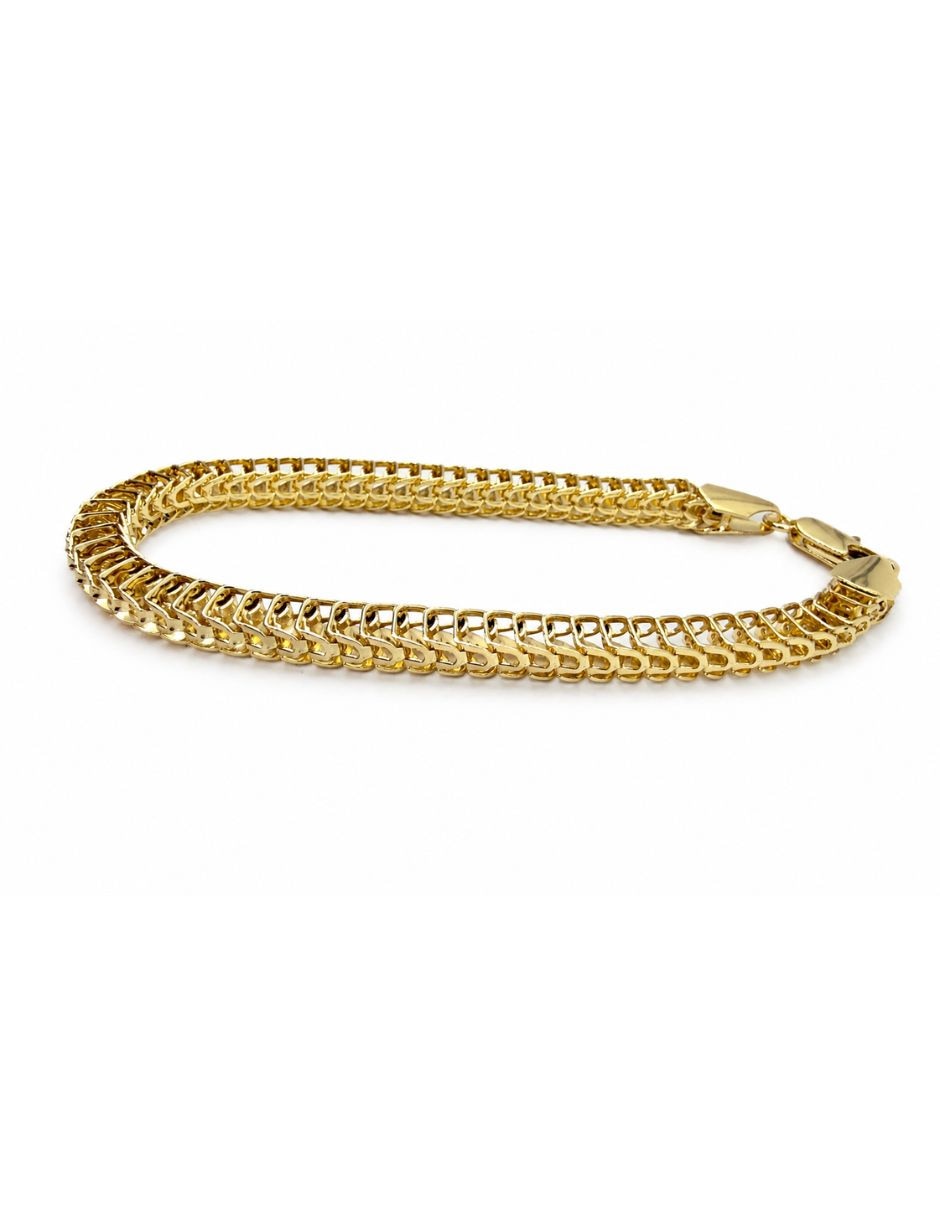 Pulsera de oro laminado 14 k acabado brillante 5