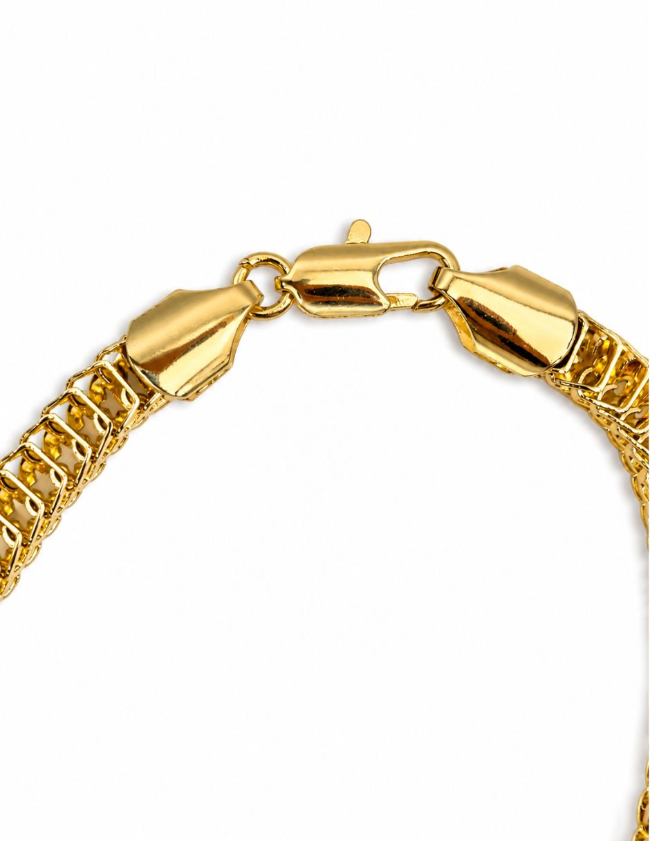 Pulsera de oro laminado 14 k acabado brillante 8