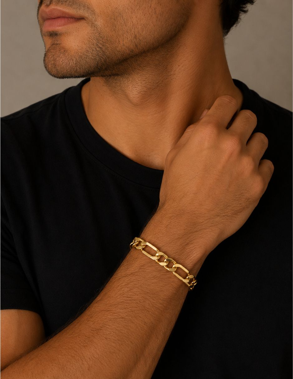 Pulsera de oro laminado 14 k acabado brillante 3