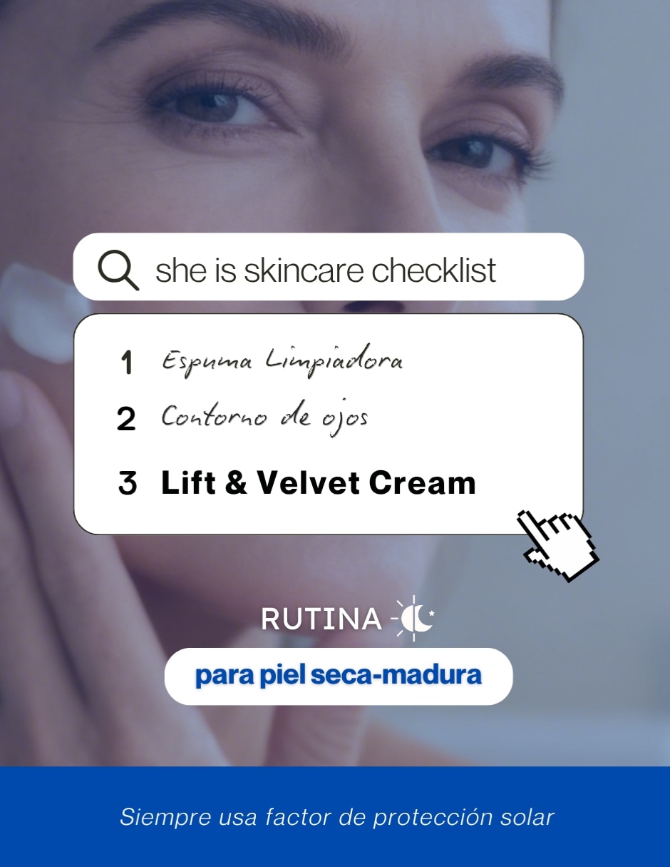 Crema facial recomendada para prevenir signos de la edad Día y noche She Is Skincare para piel normal y seca