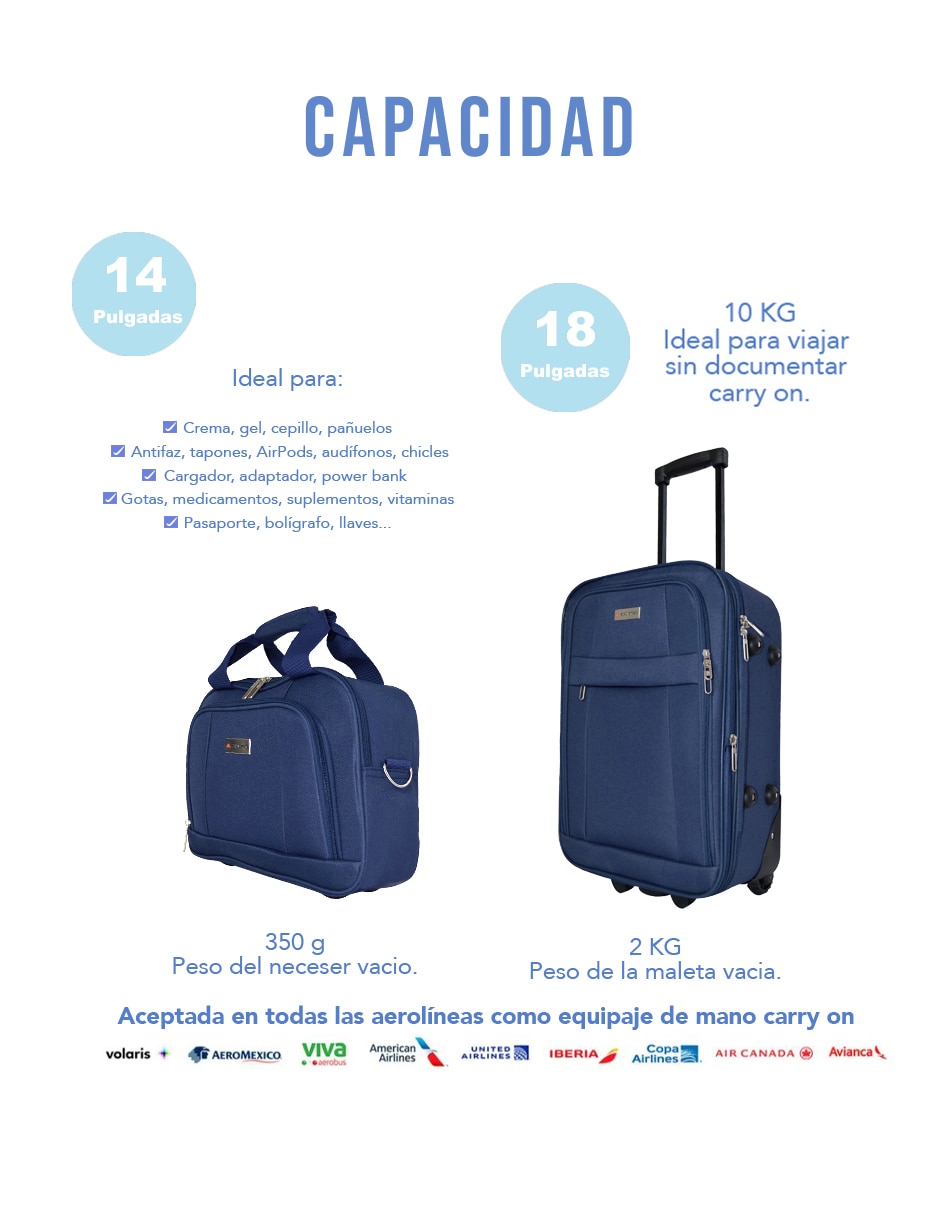 Set maletas de viaje Clear Shop
