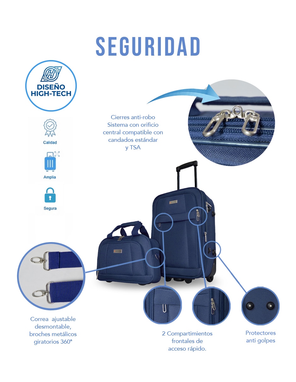 Set maletas de viaje Clear Shop