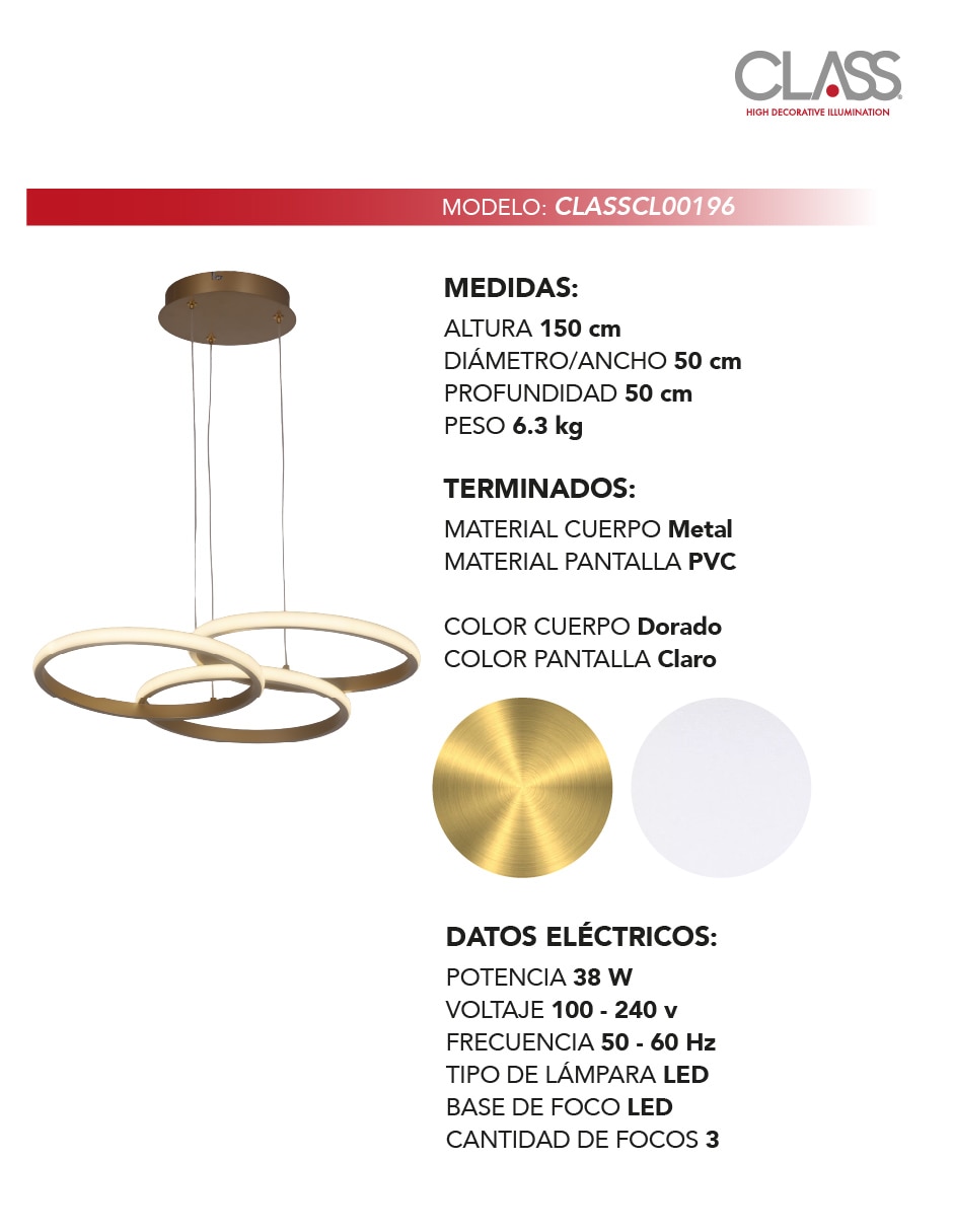 Lampara colgante LED 4