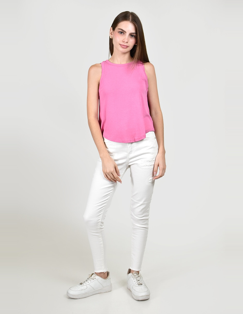 Blusa sin manga para mujer 4