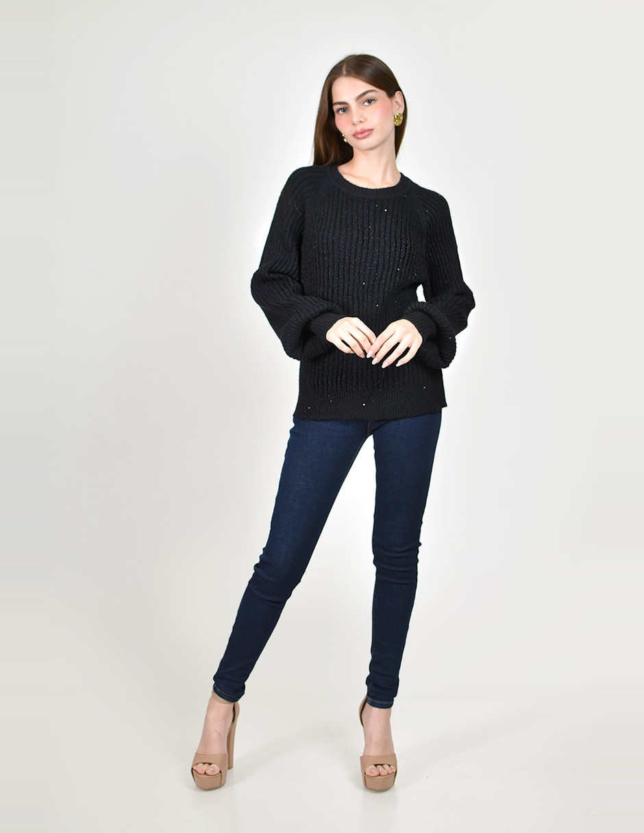 Suéter cuello redondo para mujer 4