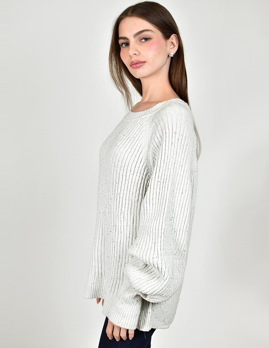 Suéter cuello redondo para mujer 2