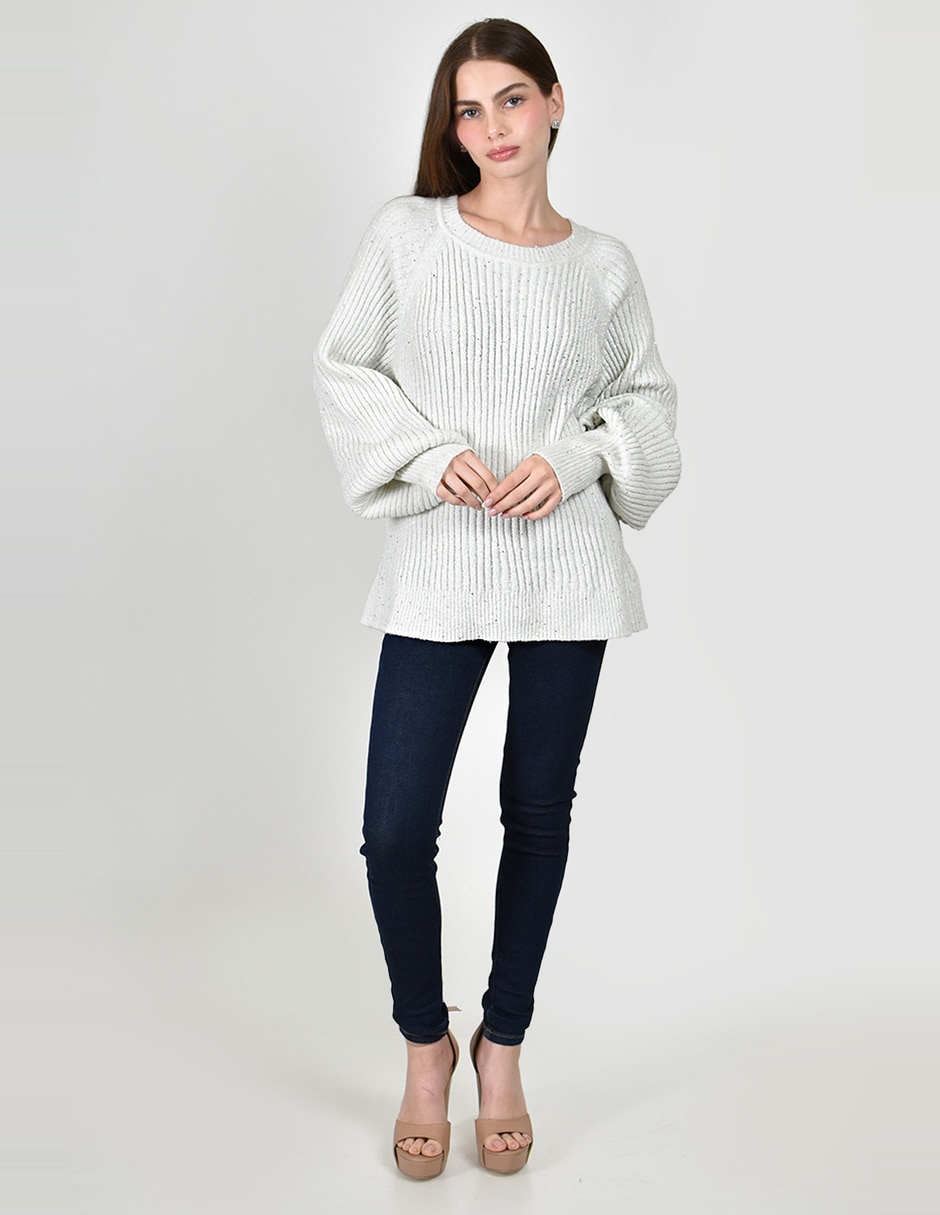 Suéter cuello redondo para mujer 4