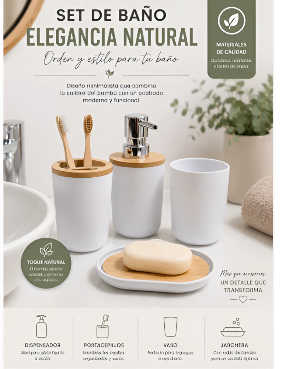 Juego de accesorios para baño Xtellar 4 piezas