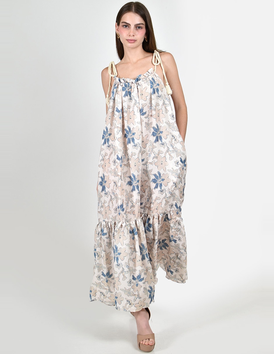 Vestido maxi casual roman fashion para mujer