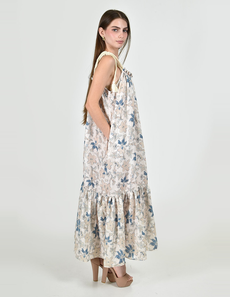 Vestido maxi casual roman fashion para mujer