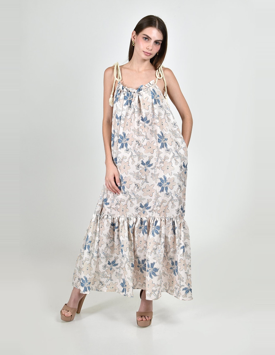 Vestido maxi casual roman fashion para mujer