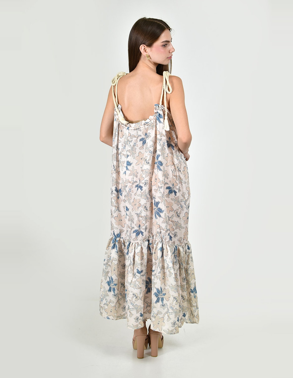 Vestido maxi casual roman fashion para mujer