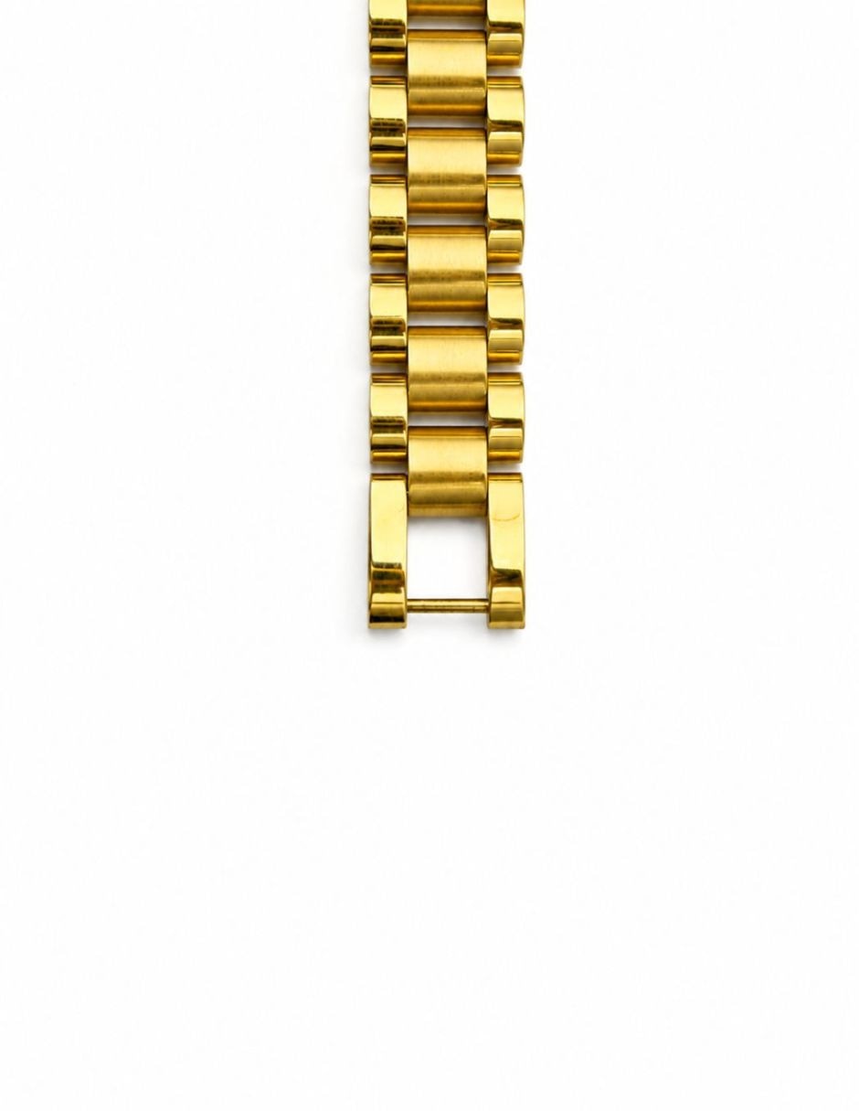 Pulsera de oro laminado 14 K acabado brillante 8