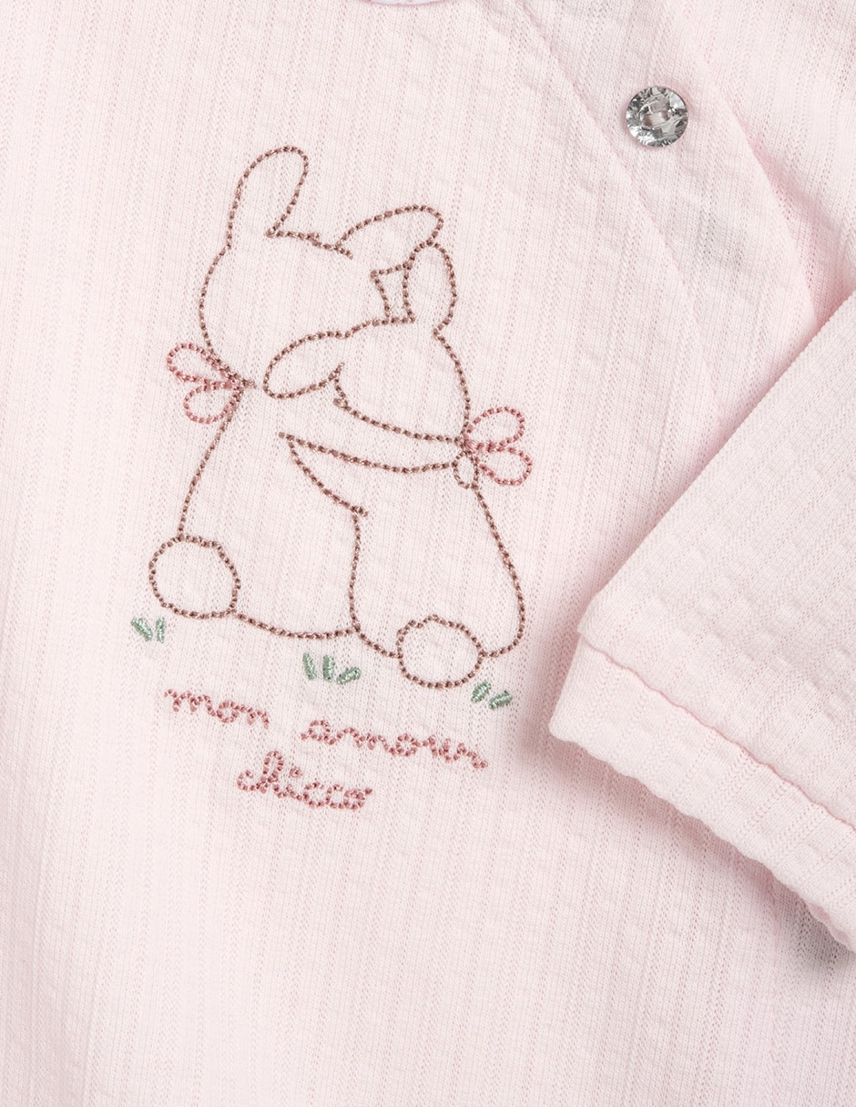 Mameluco my first chicco de algodón para bebé niña 5