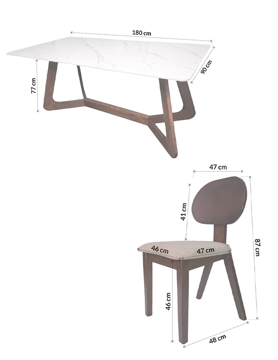 Comedor para 6 personas de madera 8