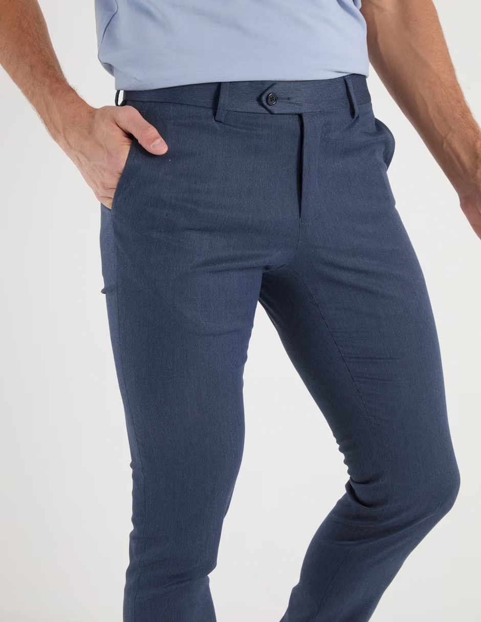 Pantalón business casual de vestir slim perry ellis para hombre