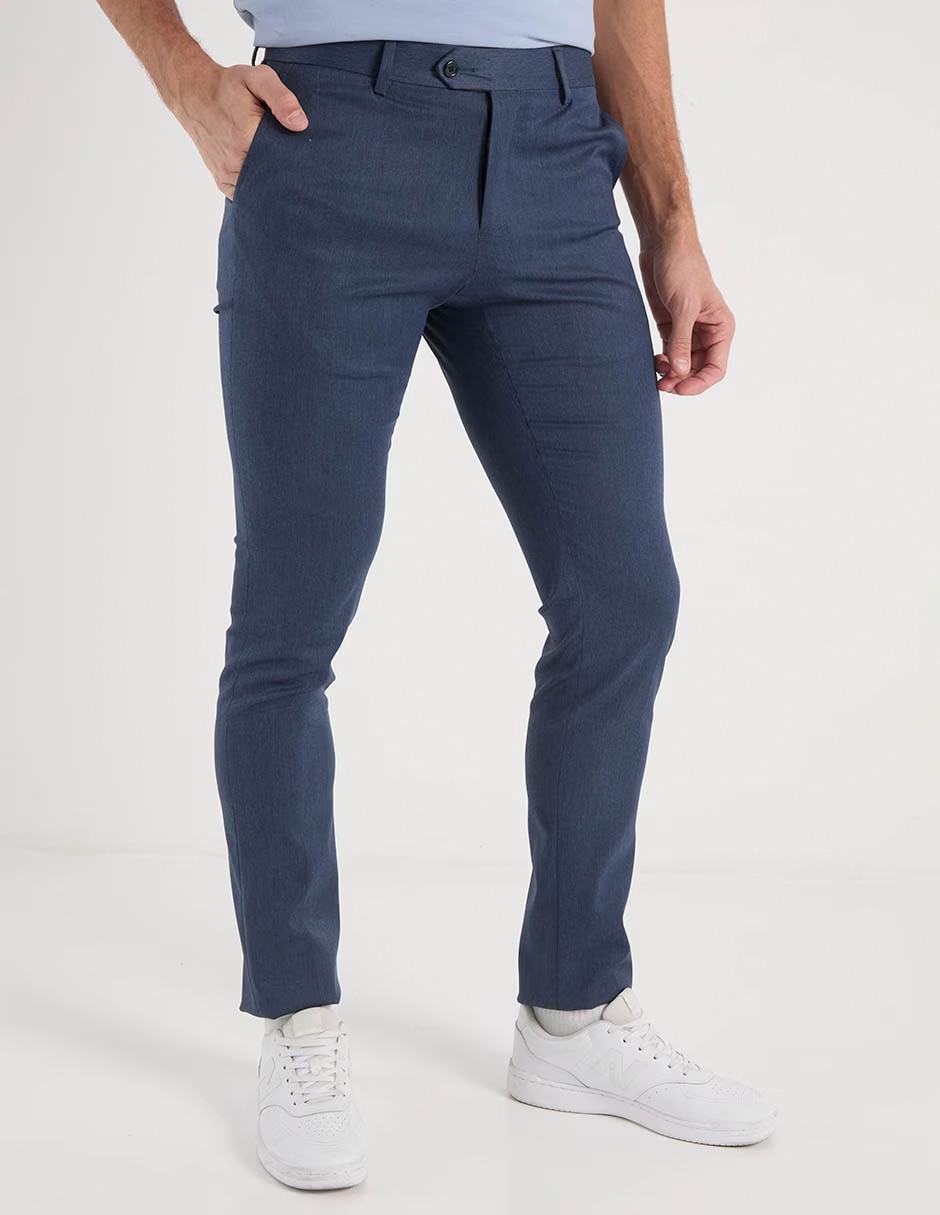 Pantalón business casual de vestir slim perry ellis para hombre