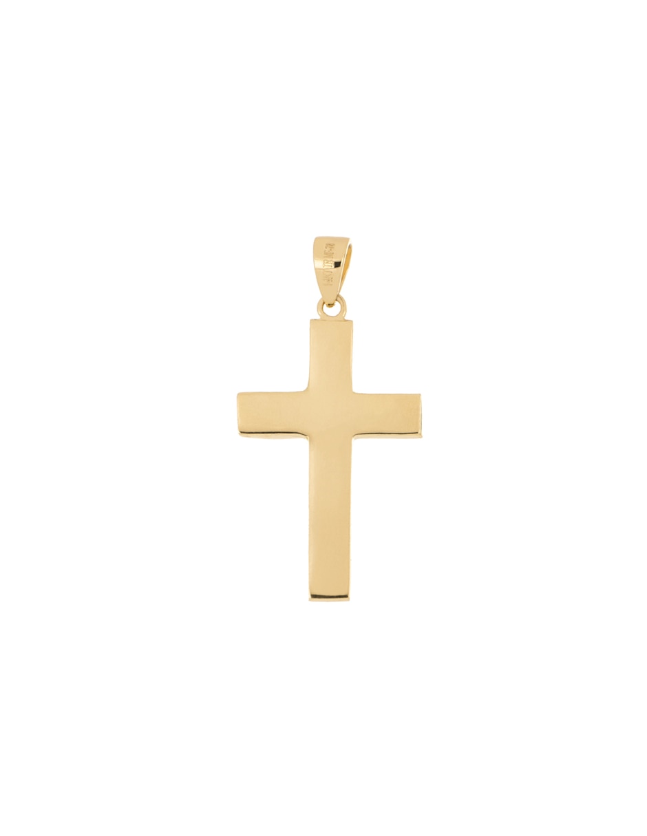 Dije de cruz de oro amarillo 14 k 2