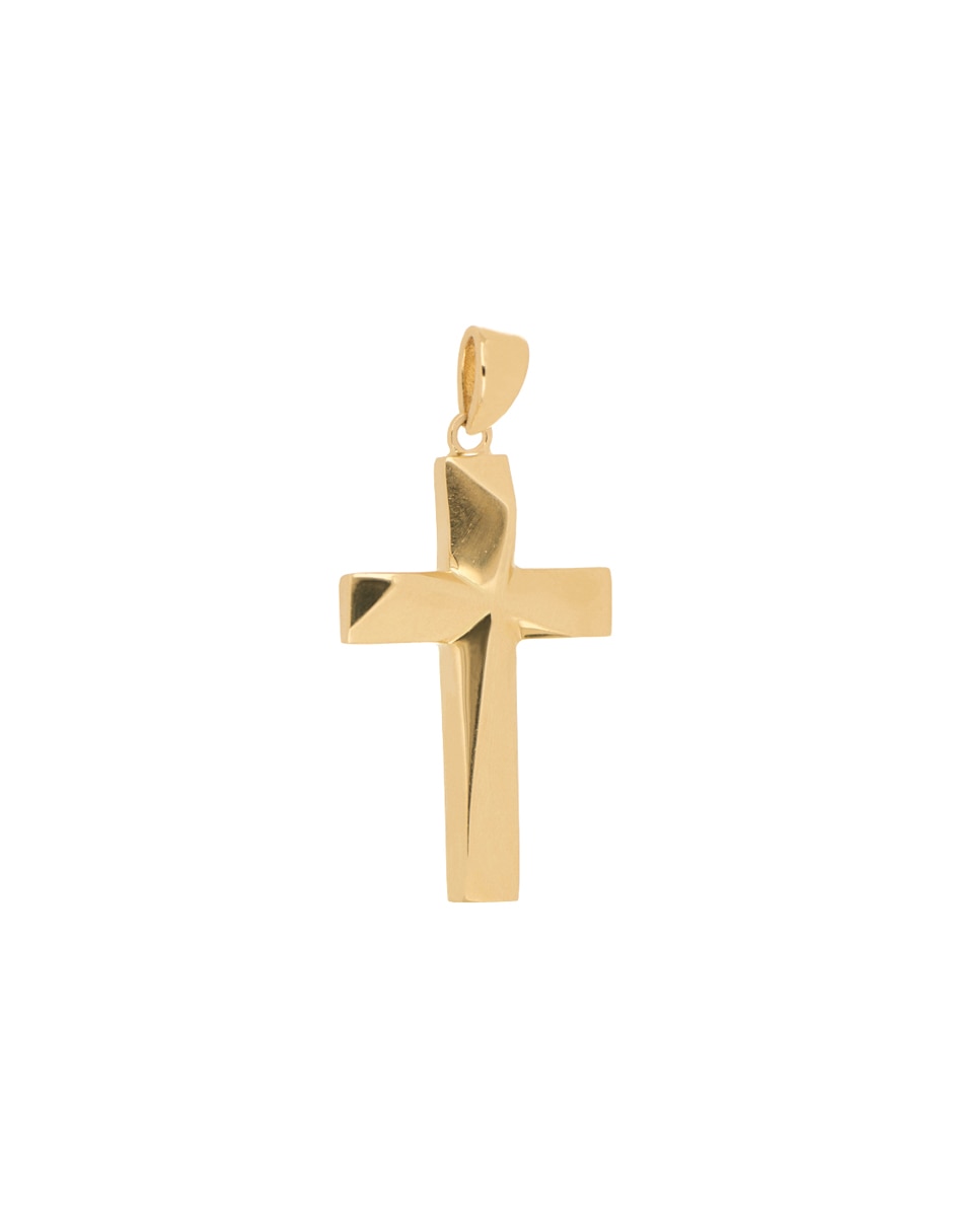Dije de cruz de oro amarillo 14 k 4