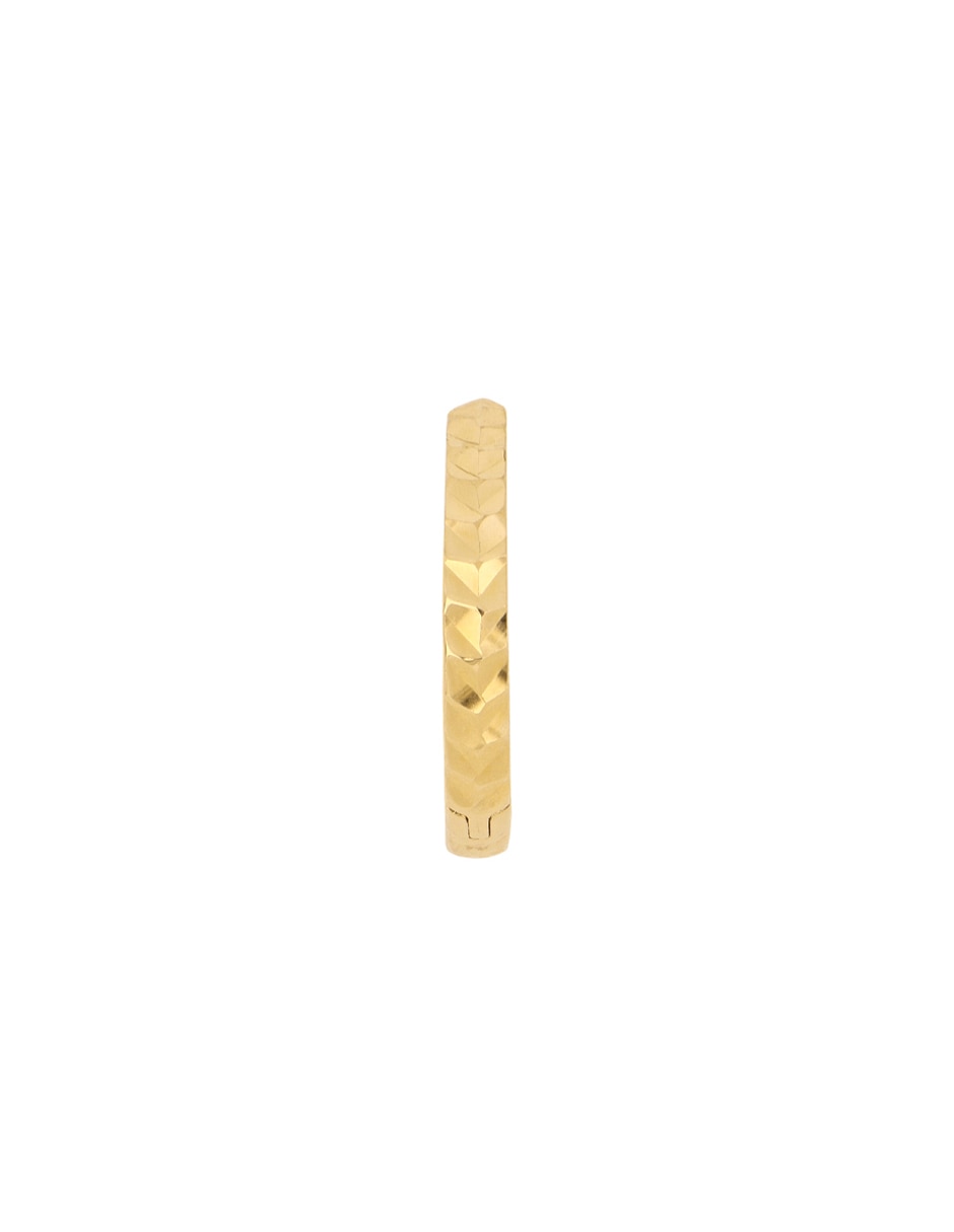 Huggies de oro amarillo 14K con acabado diamantado 4