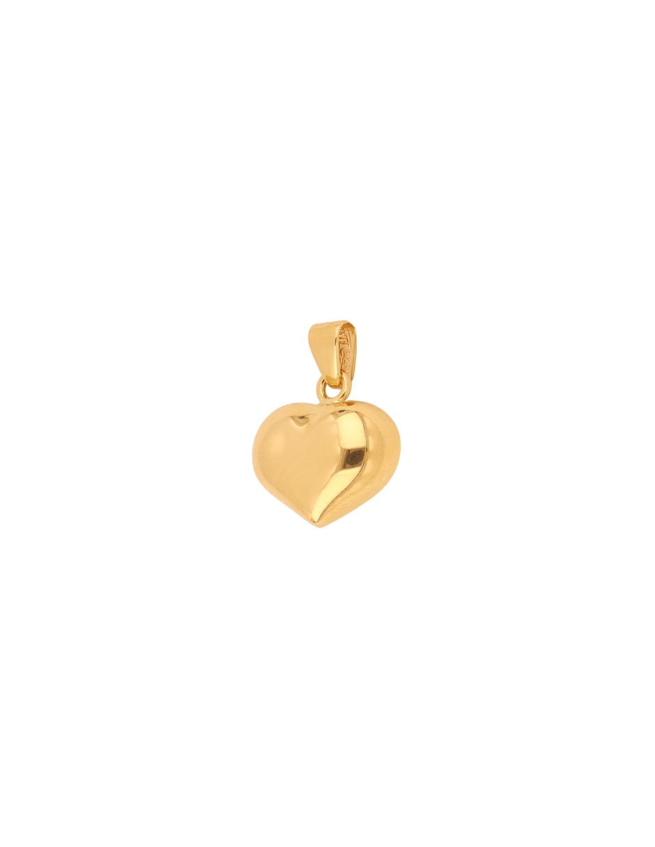 Dije de corazón de oro amarillo 14 k 3