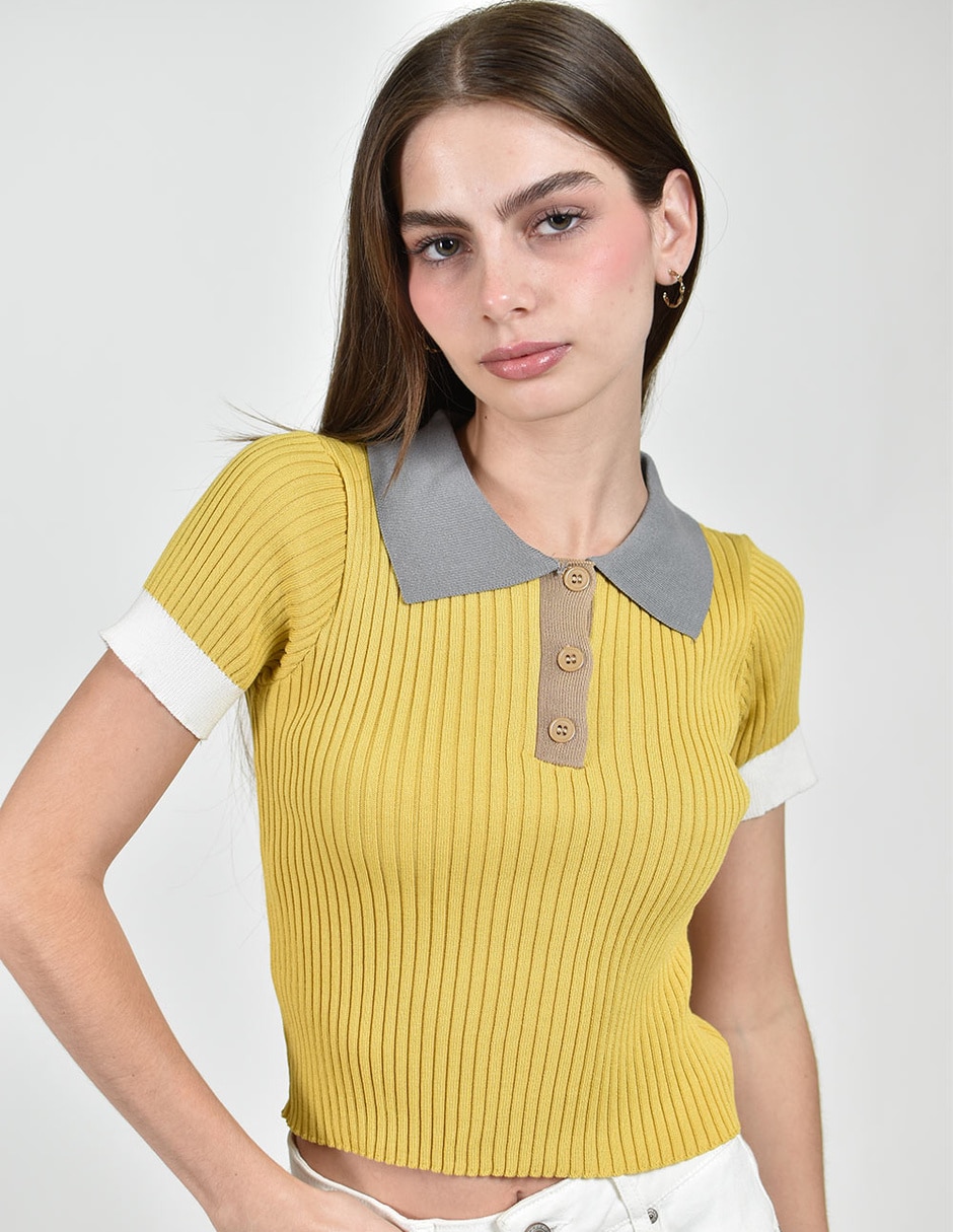 Blusa roman fashion manga corta para mujer