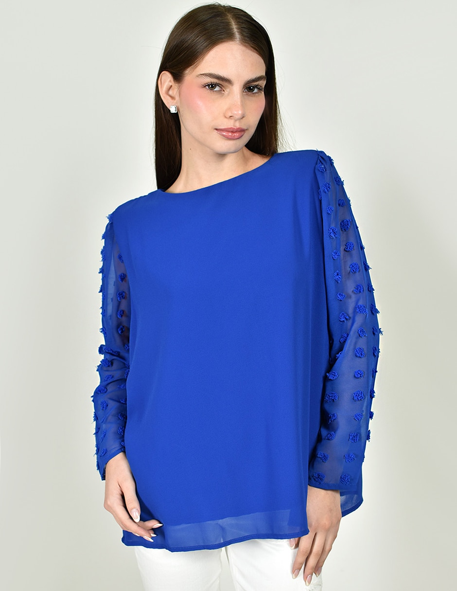 Blusa roman fashion manga larga para mujer