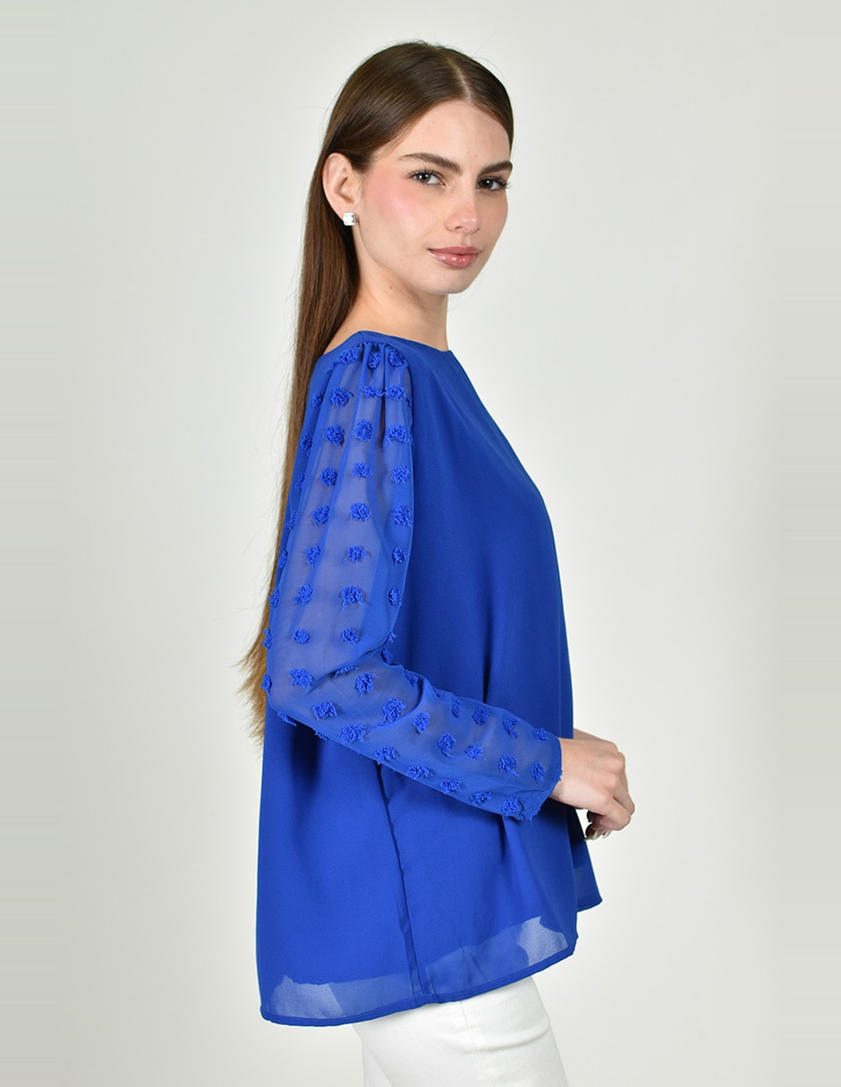 Blusa roman fashion manga larga para mujer