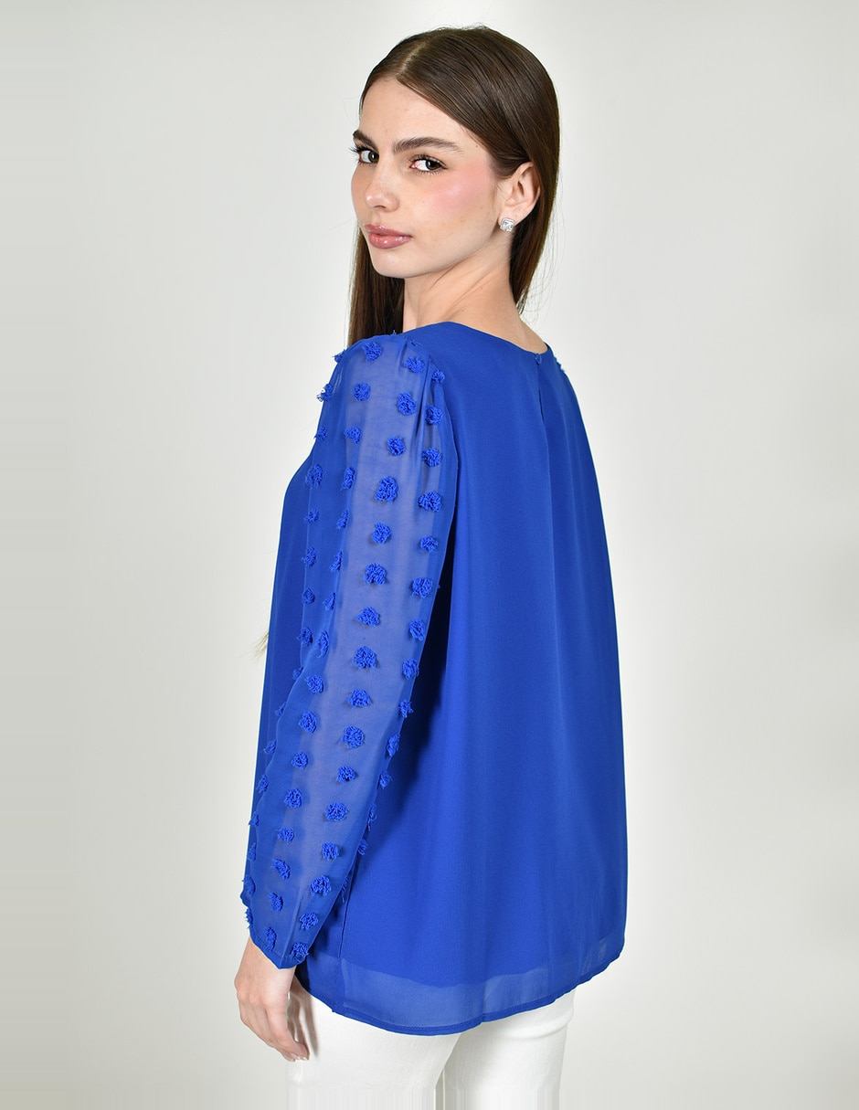 Blusa roman fashion manga larga para mujer