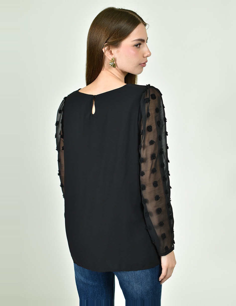 Blusa roman fashion manga larga para mujer