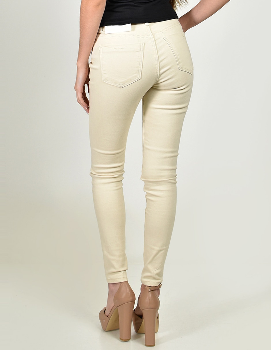 Jeans regular skinny cintura roman fashion para mujer