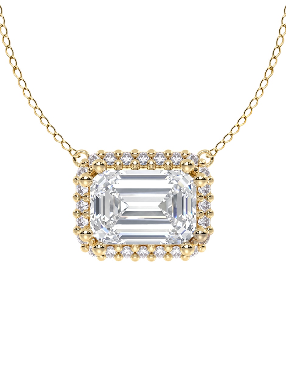 Collar con dije rectangular de oro 10K Collar con dije rectangular de oro 10K