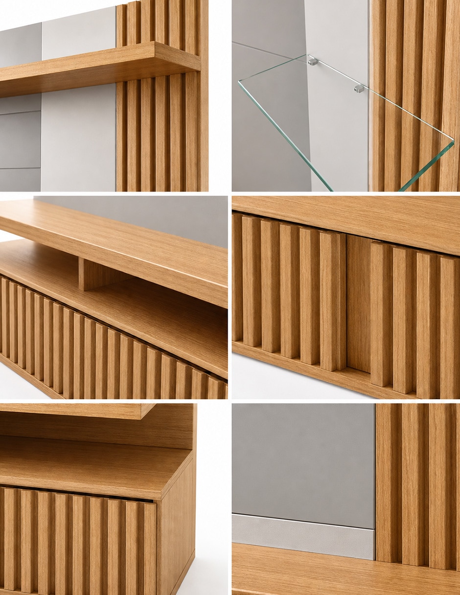 Mueble flotante para TV armable Bossa Muebles de MDF