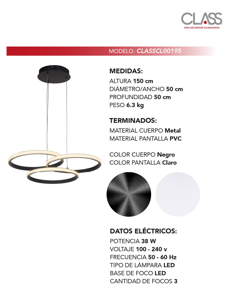 Lampara colgante LED 4
