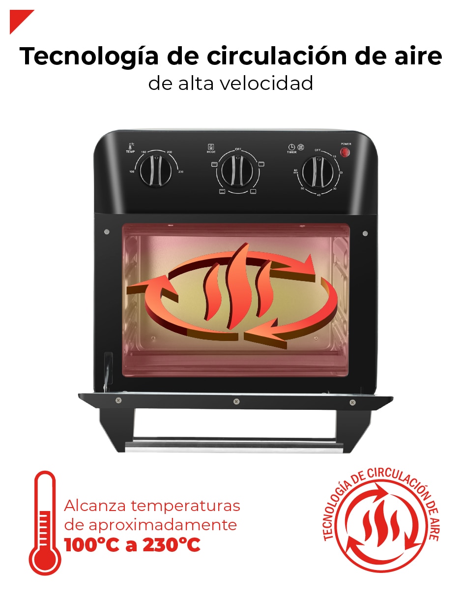 Horno eléctrico freidora Bogner BAF18 18 L
