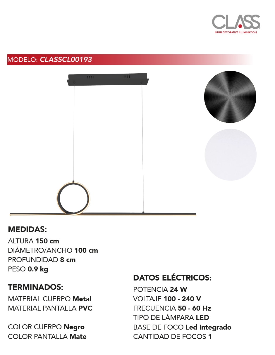 Lampara colgante LED 4